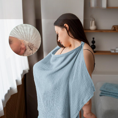 Cape d'allaitement - BreastfeedingCover™ - Bleu Ciel