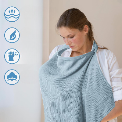 Cape d'allaitement - BreastfeedingCover™ - Bleu Ciel