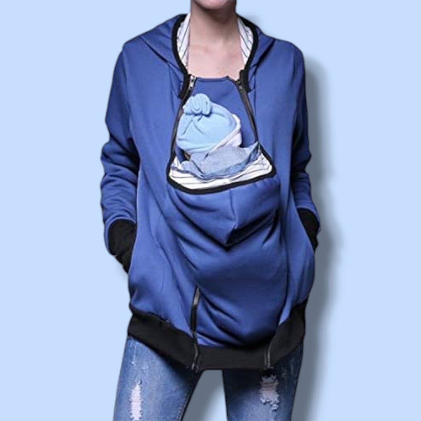 Manteau Maternité - NestHoodie™ - Bleu
