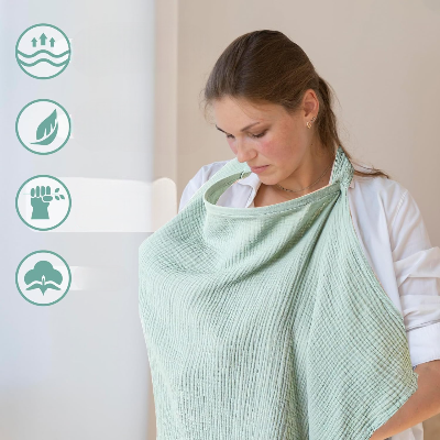 Cape d'allaitement - BreastfeedingCover™ - Vert Clair